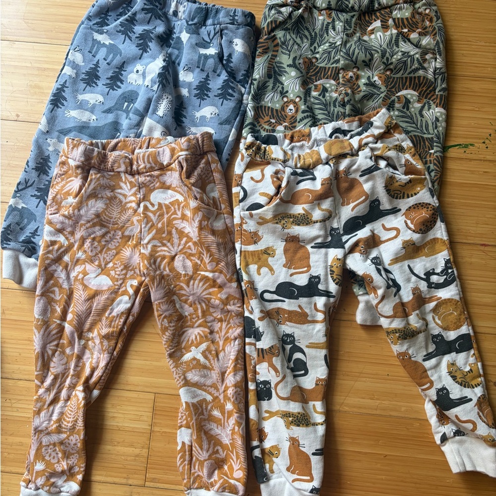 Kids Jungle and Forest Print Joggers Set 4T